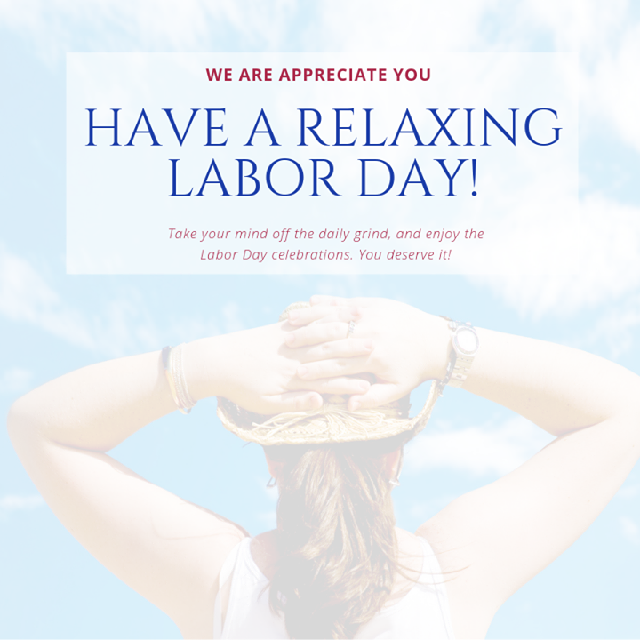 We’re wishing you a relaxing #LaborDay!